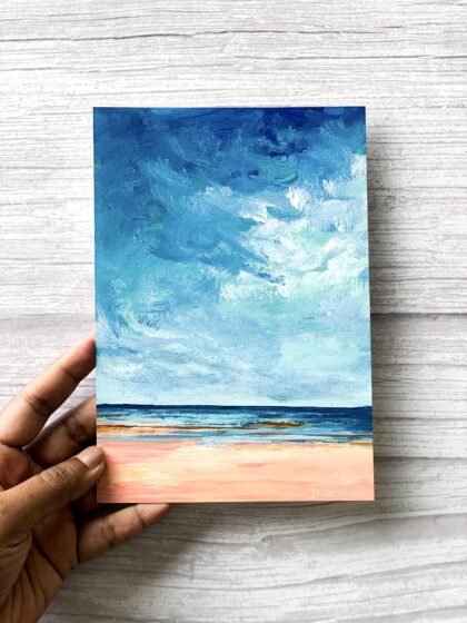 Seascape Painting Wall Art - Soothing Secluded Beach
