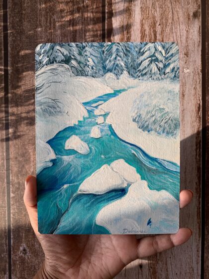 Glacial River - Winter Landscape Wall Art